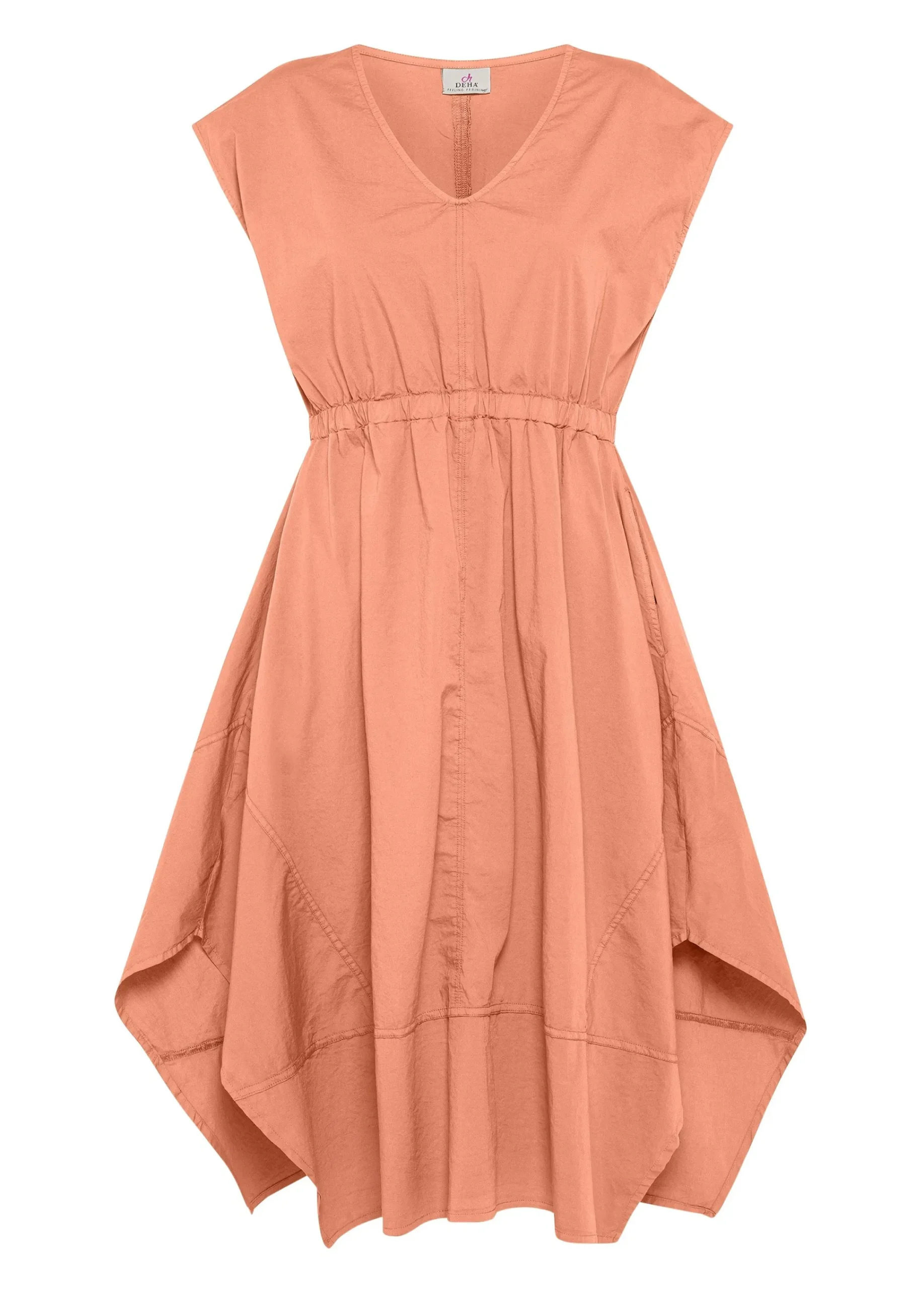 Sale Abito A Ruota In Popeline Arancio Donna Vestiti, Gonne E Tute