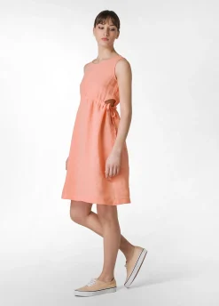 Fashion Abito In Jersey E Lino Arancio Donna Vestiti, Gonne E Tute