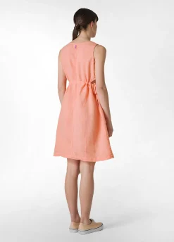 Fashion Abito In Jersey E Lino Arancio Donna Vestiti, Gonne E Tute