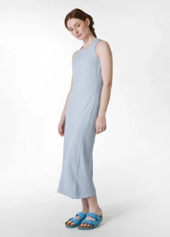 Hot Abito In Maglia Misto Lino Blu Donna Vestiti, Gonne E Tute
