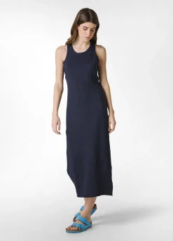 Flash Sale Abito In Maglia Misto Lino Blu Donna Vestiti, Gonne E Tute