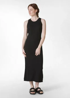 Cheap Abito In Maglia Misto Lino Nero Donna Vestiti, Gonne E Tute