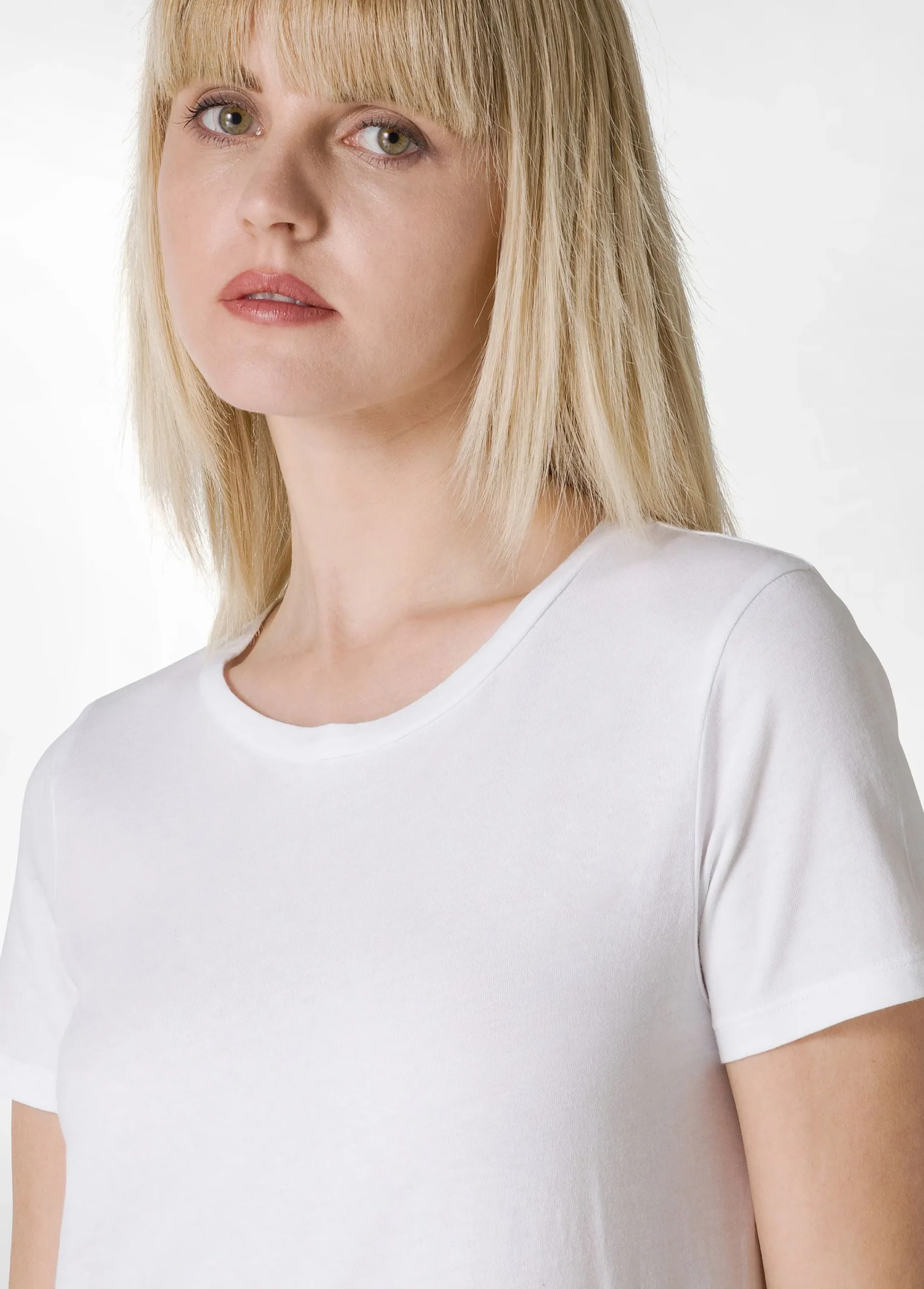 Store Abito Lungo Con Inserto In Popeline Bianco Donna Vestiti, Gonne E Tute