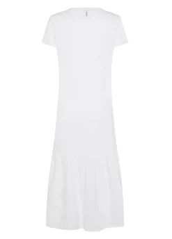 Discount Abito Lungo Con Inserto In Popeline Blu Donna Vestiti, Gonne E Tute