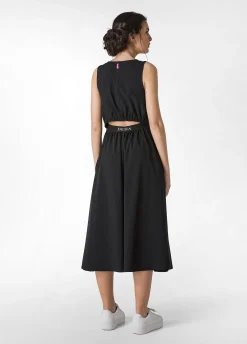 Discount Abito Lungo In Nylon Con Logo Nero Donna Vestiti, Gonne E Tute