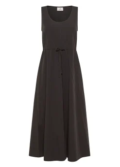 Discount Abito Lungo In Nylon Con Logo Nero Donna Vestiti, Gonne E Tute