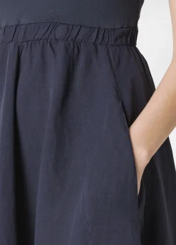 Outlet Abito Lungo Jersey E Lino Blu Donna Vestiti, Gonne E Tute