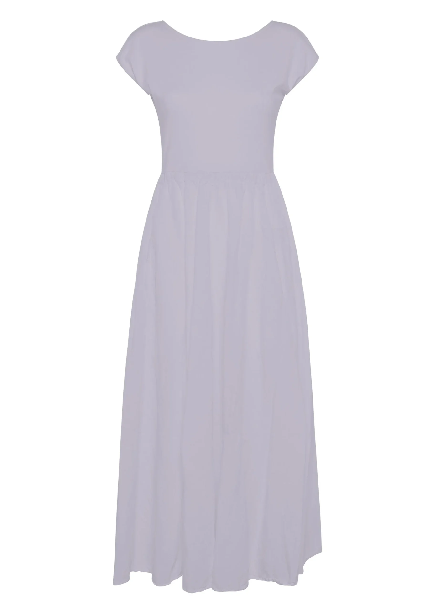 Flash Sale Abito Lungo Jersey E Lino Viola Donna Vestiti, Gonne E Tute