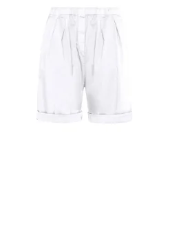 Discount Bermuda In Popeline Bianco Donna Bermuda