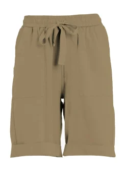 Store Bermuda In Popeline Con Coulisse Marrone Donna Bermuda