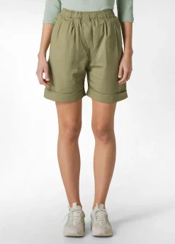 Shop Bermuda In Popeline Verde Donna Bermuda