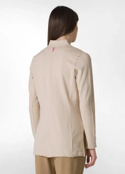 Sale Blazer In Felpa Leggera Beige Donna Giacche E Giubbotti