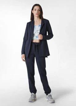 Shop Blazer In Felpa Leggera Blu Donna Giacche E Giubbotti