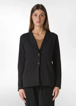 Discount Blazer In Felpa Leggera Nero Donna Giacche E Giubbotti
