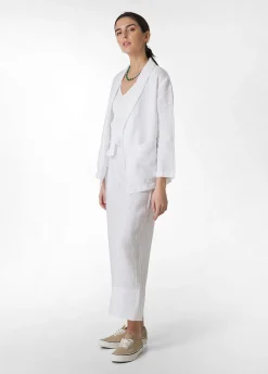 Cheap Blazer In Lino Bianco Donna Giacche E Giubbotti