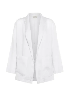 Cheap Blazer In Lino Bianco Donna Giacche E Giubbotti