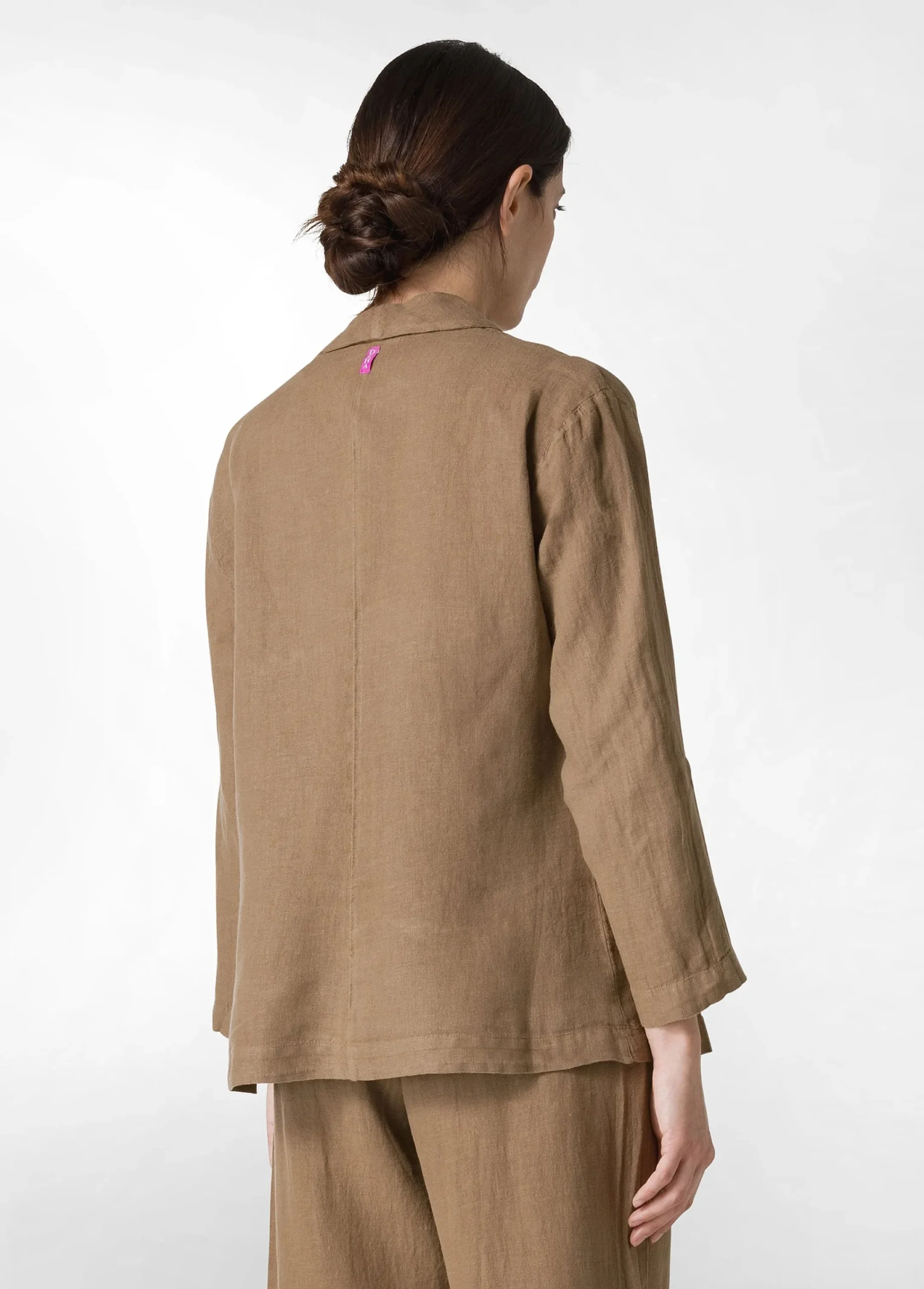 Clearance Blazer In Lino Marrone Donna Giacche E Giubbotti