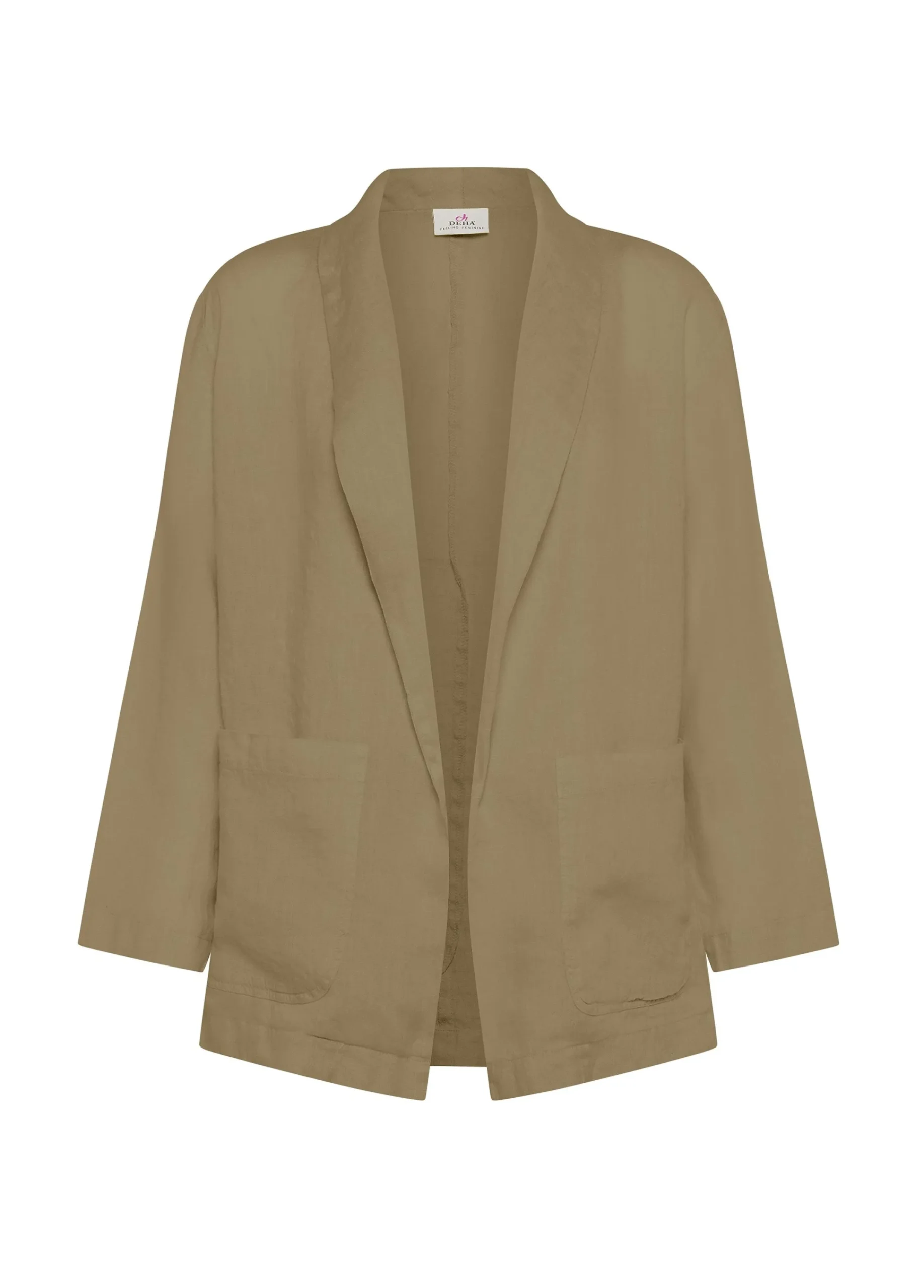 Clearance Blazer In Lino Marrone Donna Giacche E Giubbotti