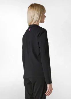 Discount Blazer In Punto Milano Nero Donna Giacche E Giubbotti