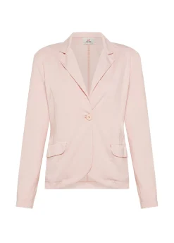 New Blazer In Punto Milano Rosa Donna Giacche E Giubbotti