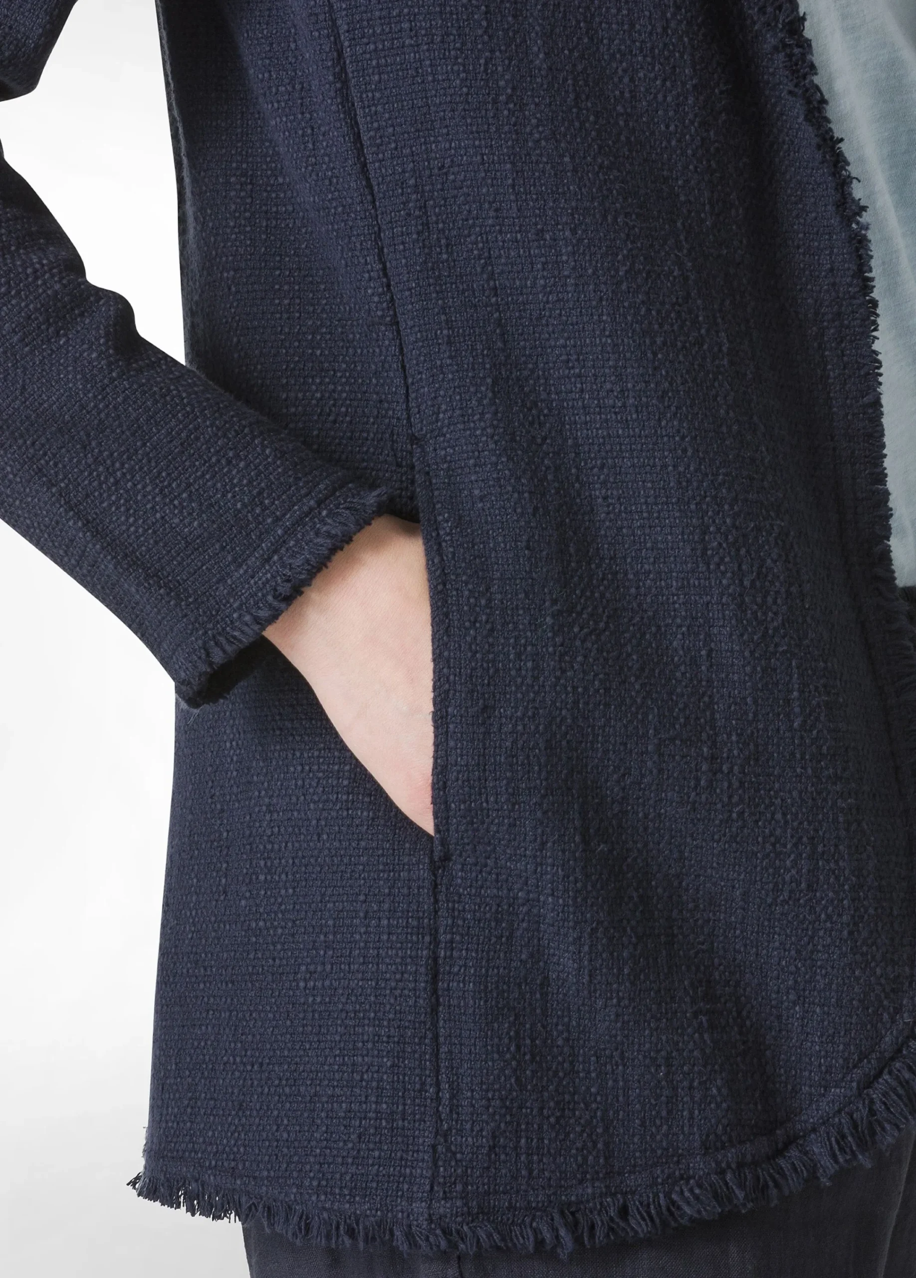 Sale Blazer In Tweed Di Cotone Blu Donna Giacche E Giubbotti