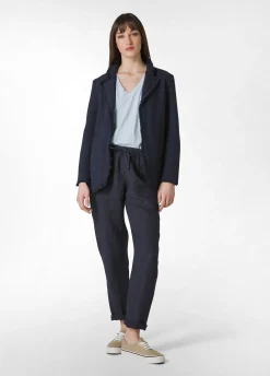 Sale Blazer In Tweed Di Cotone Blu Donna Giacche E Giubbotti