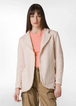 Best Sale Blazer In Tweed Di Cotone Rosa Donna Giacche E Giubbotti
