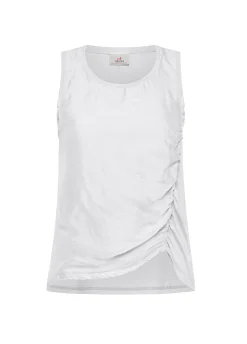 Hot Canotta Arricciata Bianco Donna Top & T-Shirts