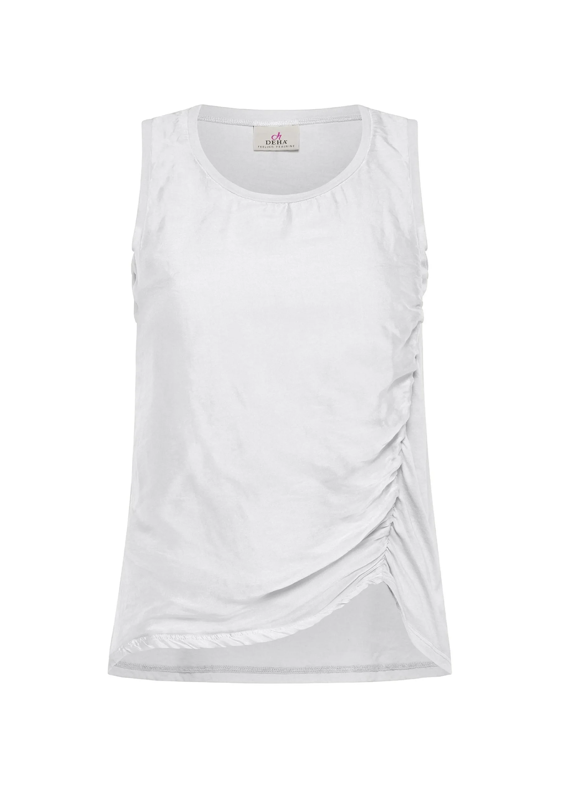 Hot Canotta Arricciata Bianco Donna Top & T-Shirts