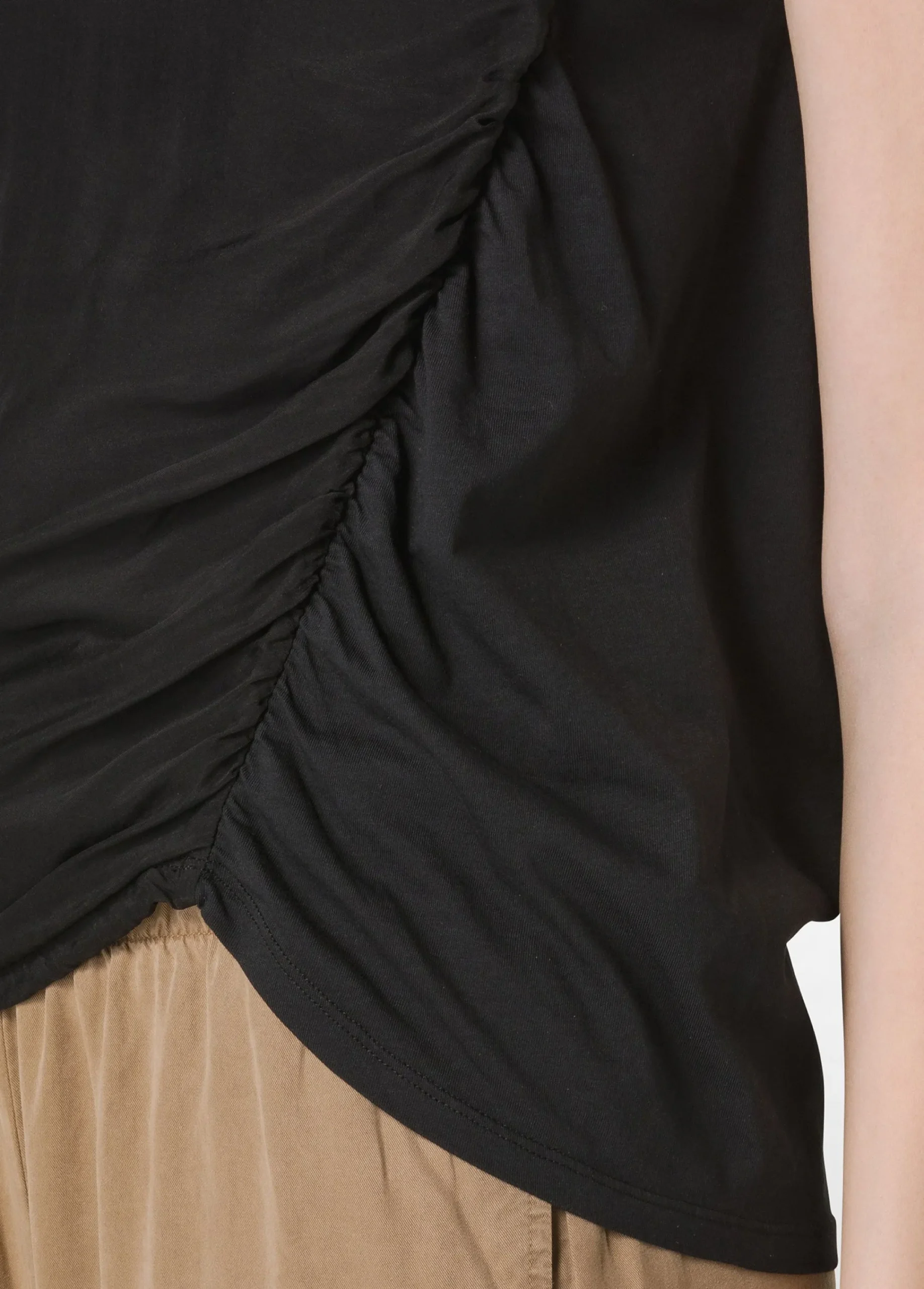 Cheap Canotta Arricciata Nero Donna Top & T-Shirts