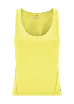 Shop Canotta Yoga In Microfibra Riciclata Giallo Donna Canotte E Reggiseni Sportivi