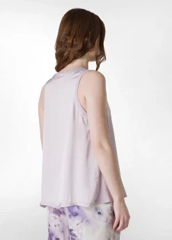 Online Canotta Yoga In Raso Con Grafica Viola Donna Top & T-Shirts