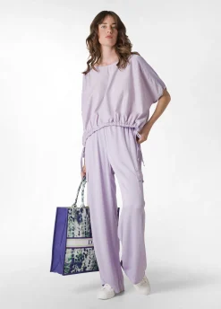 Best Completo In Popeline E Raso Viola Donna Comfort Set