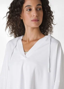Fashion Felpa Ampia Leggera In Punto Milano Bianco Donna Felpe & Maglieria