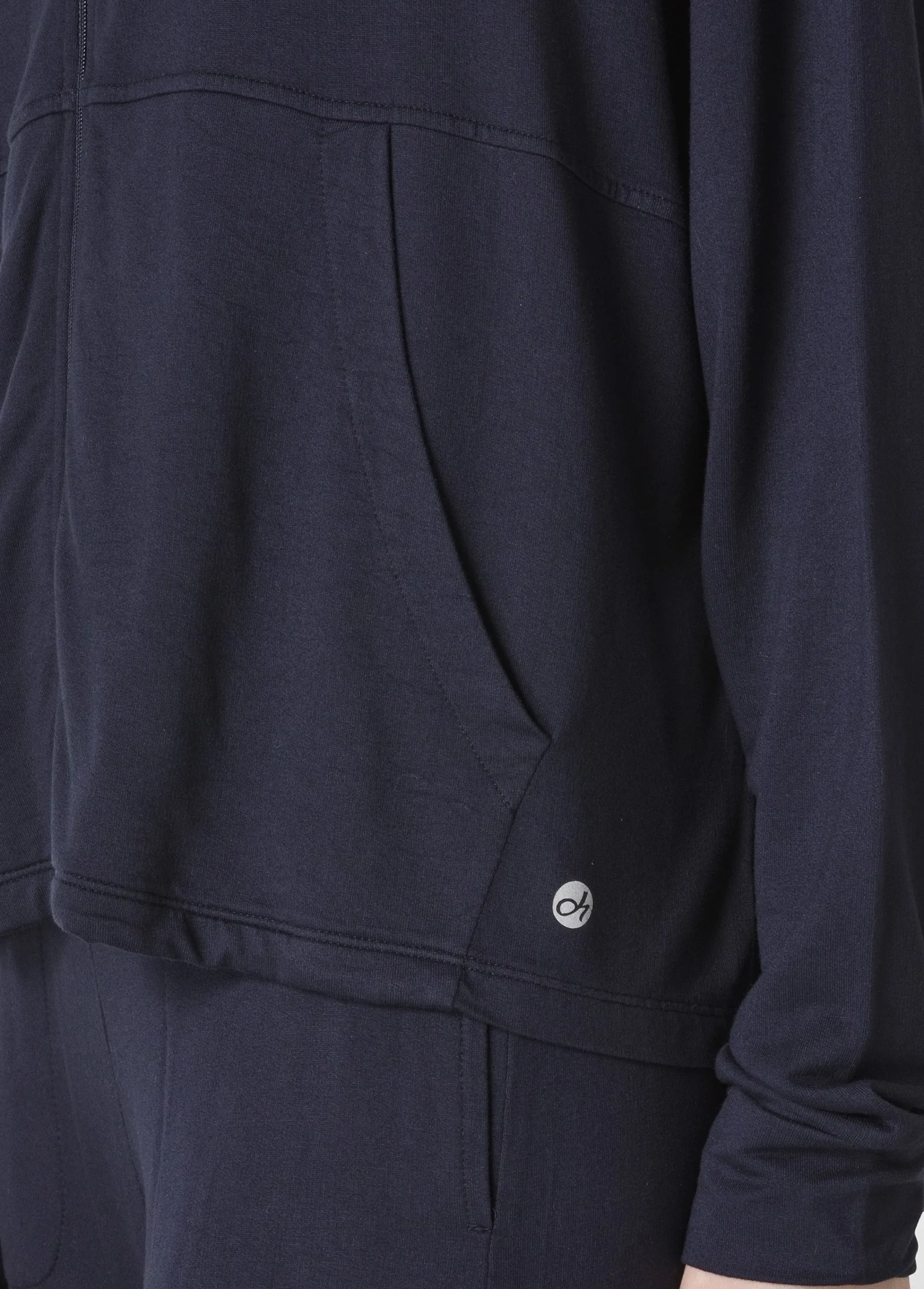 Store Felpa Comfort Di Viscosa Zip E Cappuccio Blu Donna Felpe & Maglieria