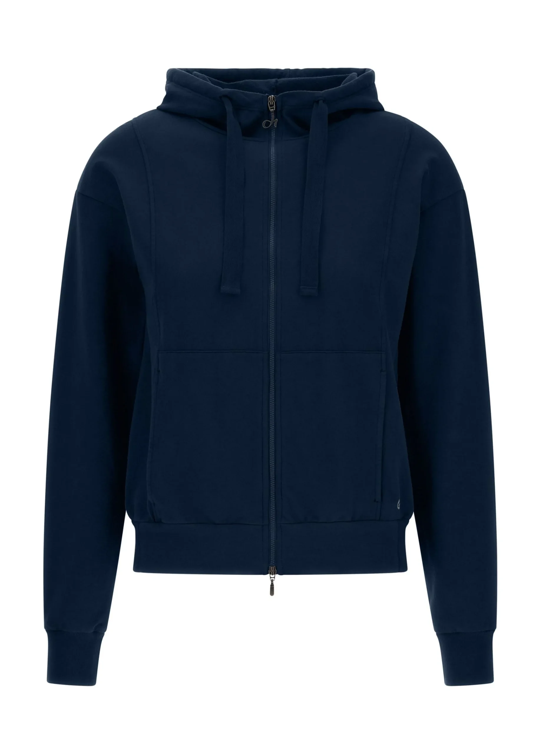 Clearance Felpa Core Leggera Con Zip E Cappuccio Blu Donna Felpe & Maglieria