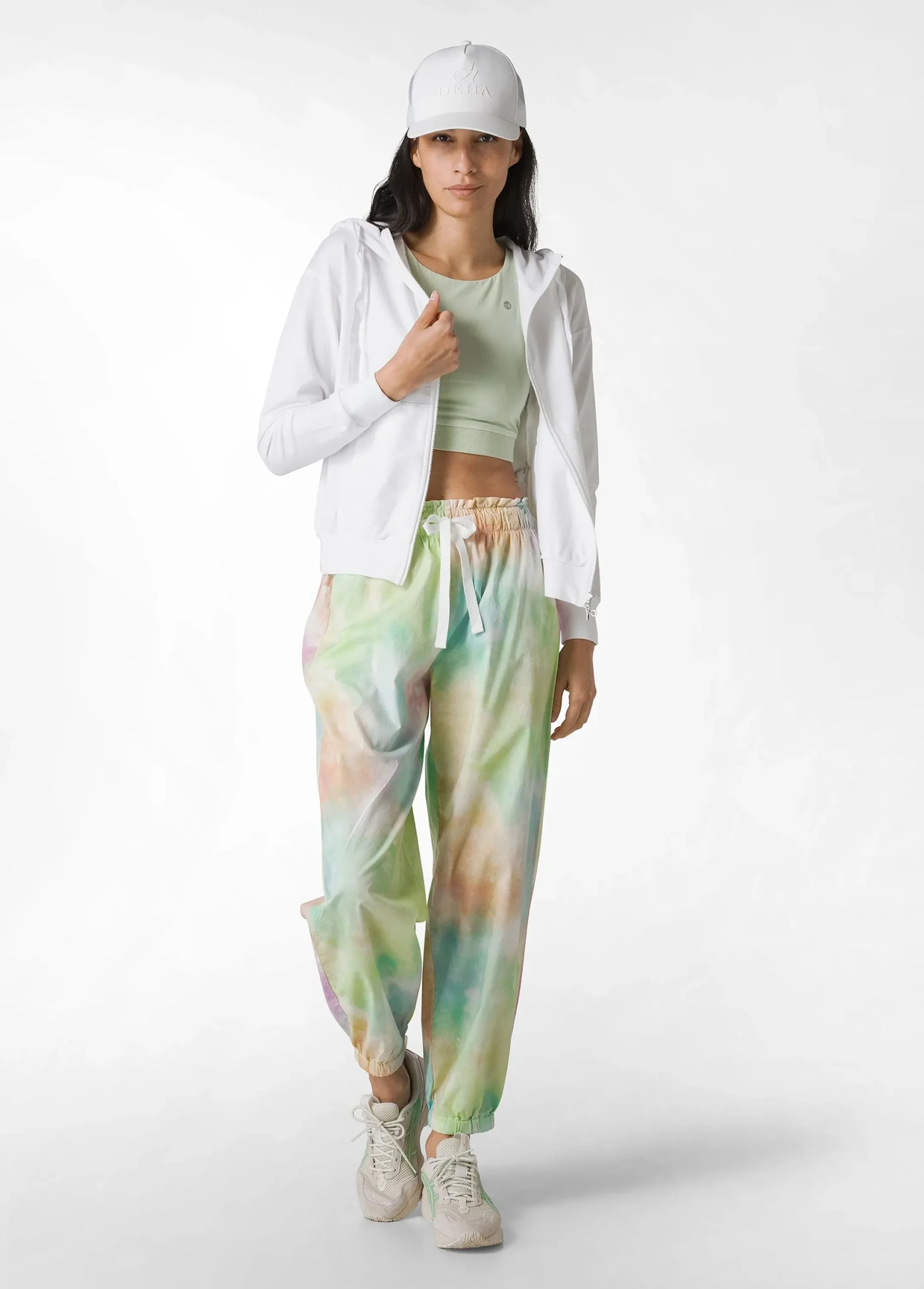 Shop Felpa Core Leggera Con Zip E Cappuccio Bianco Donna Felpe & Maglieria