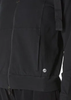Sale Felpa Core Leggera Con Zip E Cappuccio Nero Donna Felpe & Maglieria