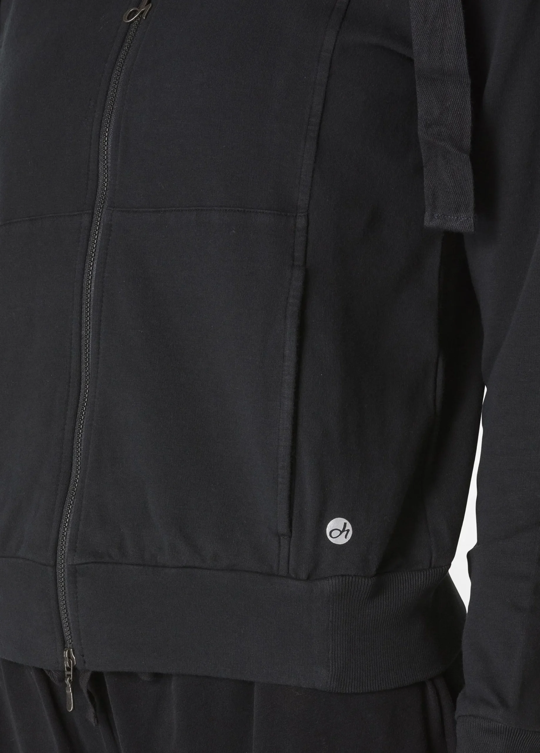 Sale Felpa Core Leggera Con Zip E Cappuccio Nero Donna Felpe & Maglieria
