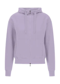 Flash Sale Felpa Core Leggera Con Zip E Cappuccio Viola Donna Felpe & Maglieria