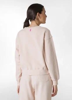 Hot Felpa Girocollo Comfy Con Grafica Rosa Donna Felpe & Maglieria