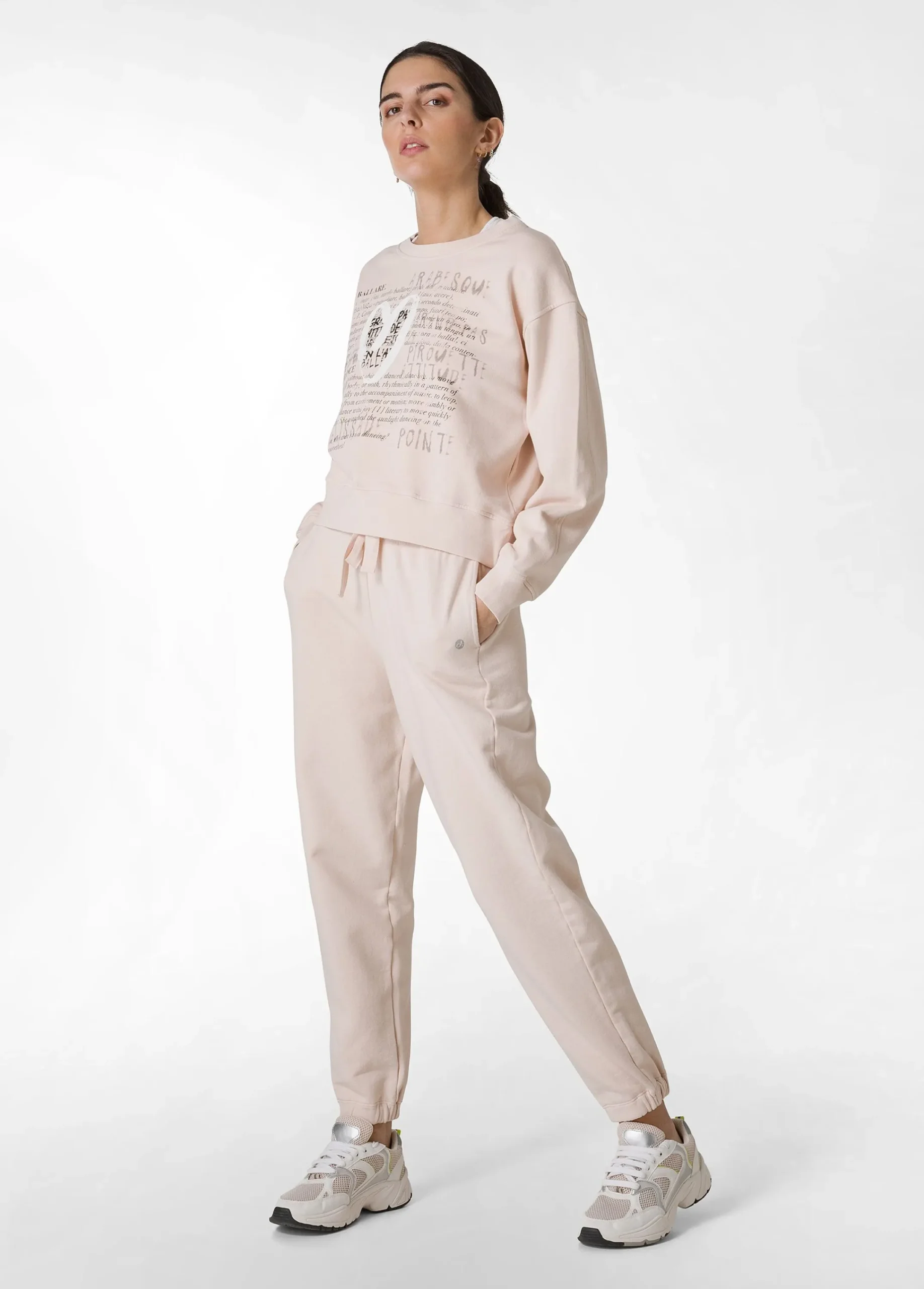 Hot Felpa Girocollo Comfy Con Grafica Rosa Donna Felpe & Maglieria
