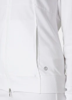 Clearance Felpa Leggera Core Con Zip Bianco Donna Felpe & Maglieria
