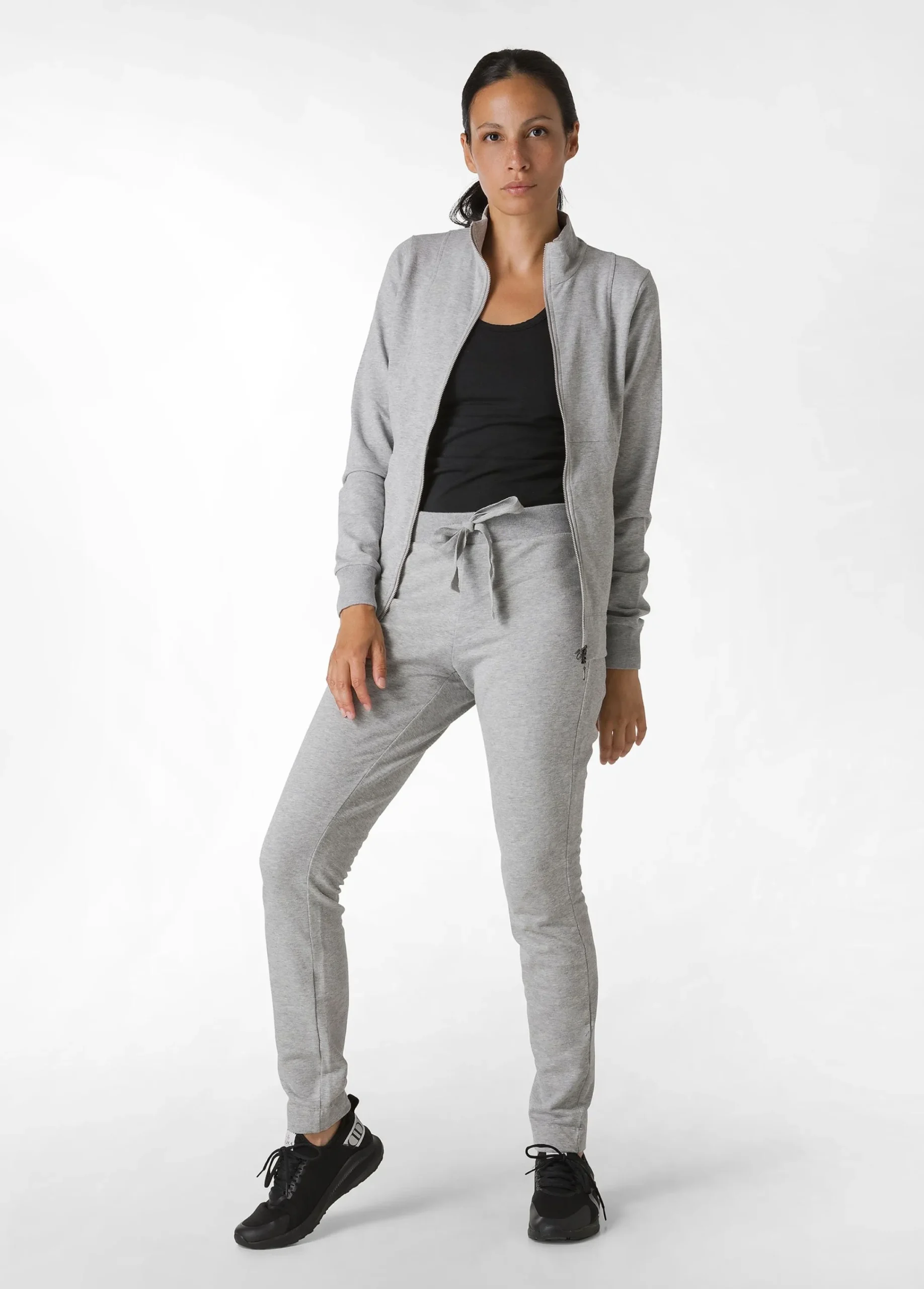 Cheap Felpa Leggera Core Con Zip Grigio Donna Felpe & Maglieria