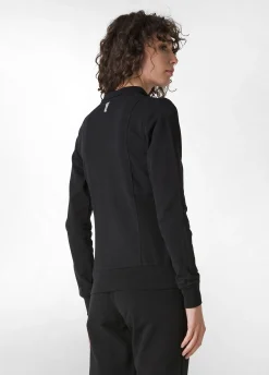 Discount Felpa Leggera Core Con Zip Nero Donna Felpe & Maglieria