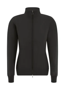 Discount Felpa Leggera Core Con Zip Nero Donna Felpe & Maglieria