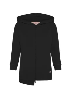 Cheap Felpa Organica Zip E Cappuccio Effetto Vintage Ner Donna Felpe & Maglieria