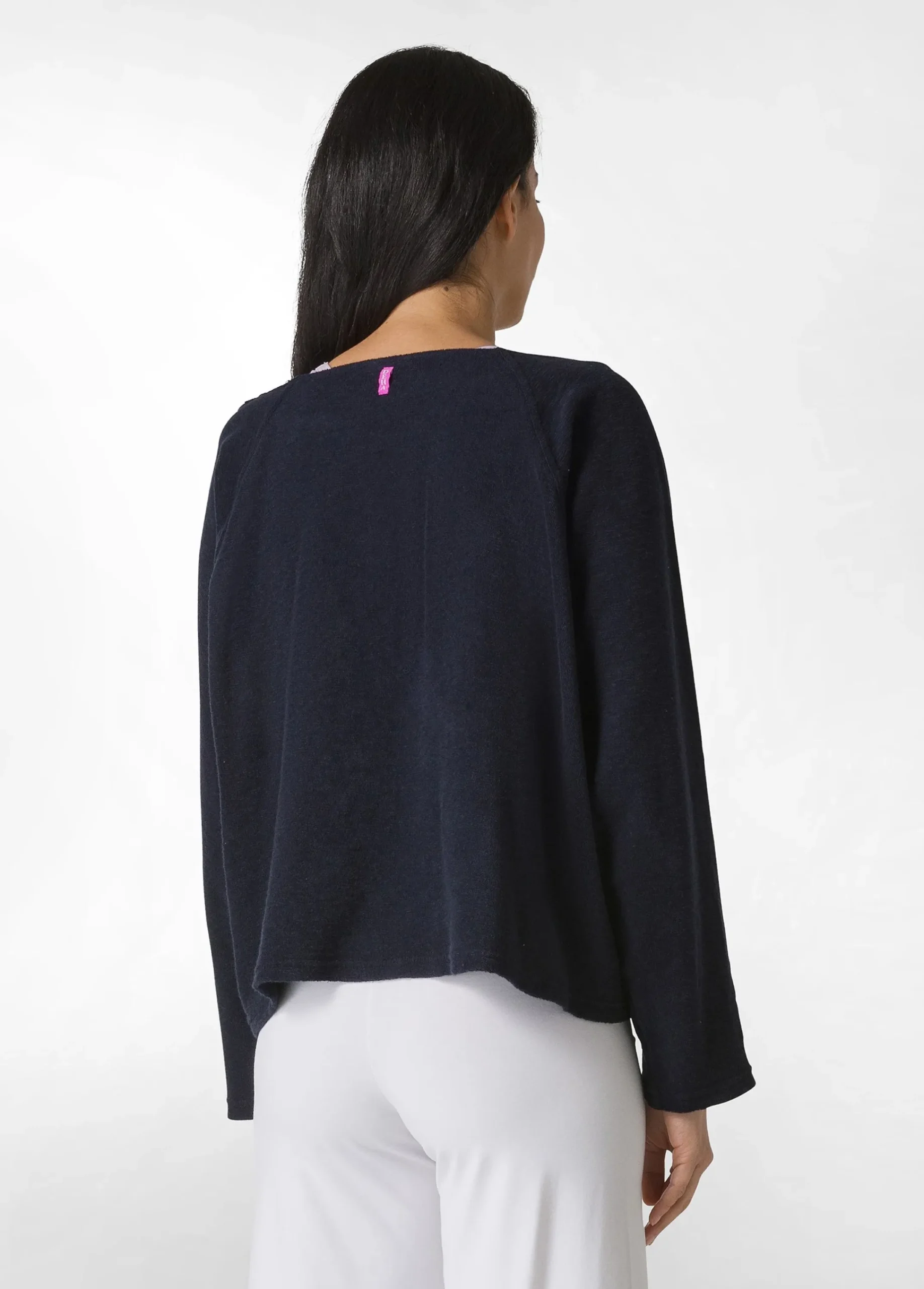 Discount Felpa Over In Spugna Blu Donna Felpe & Maglieria