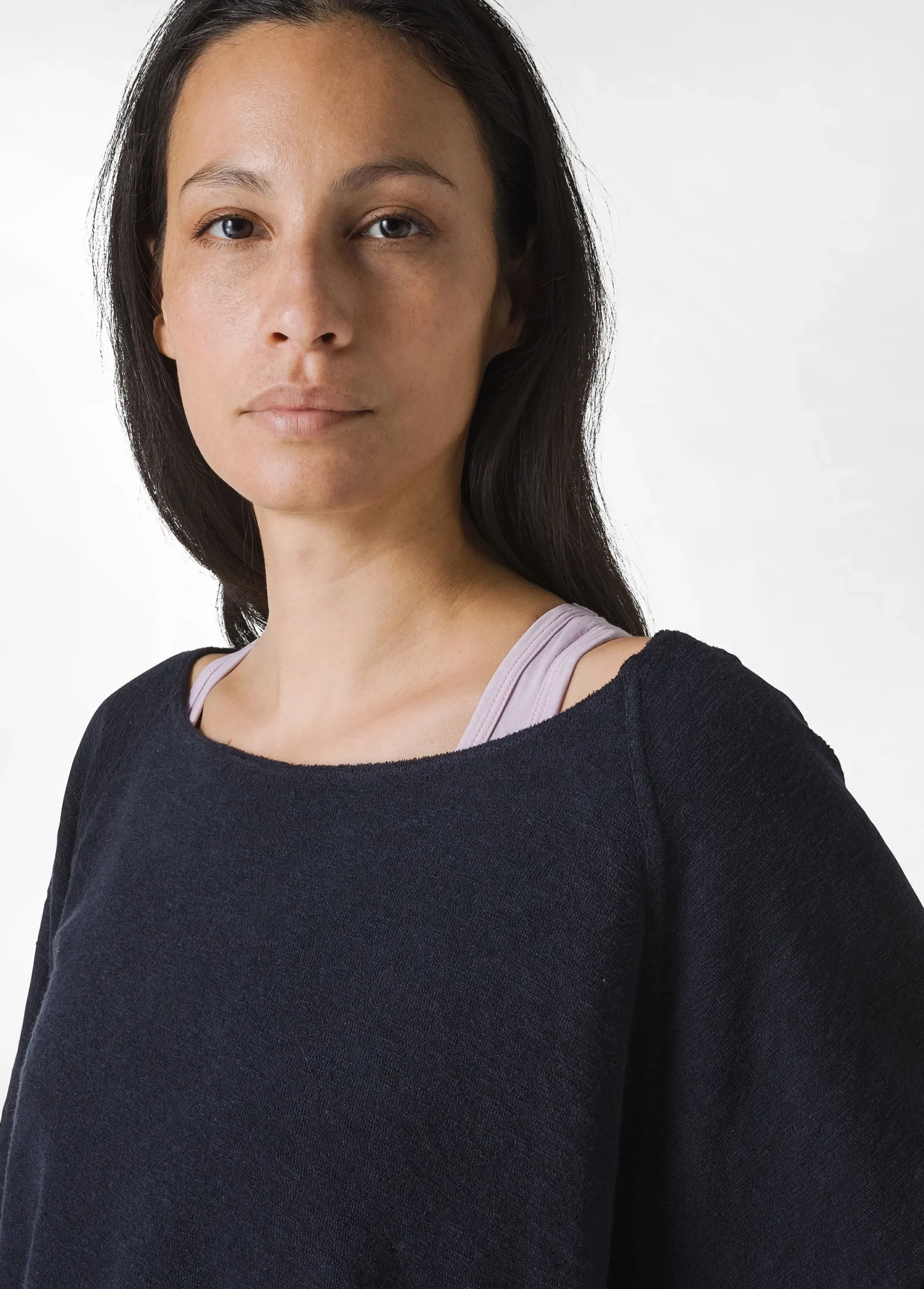 Discount Felpa Over In Spugna Blu Donna Felpe & Maglieria