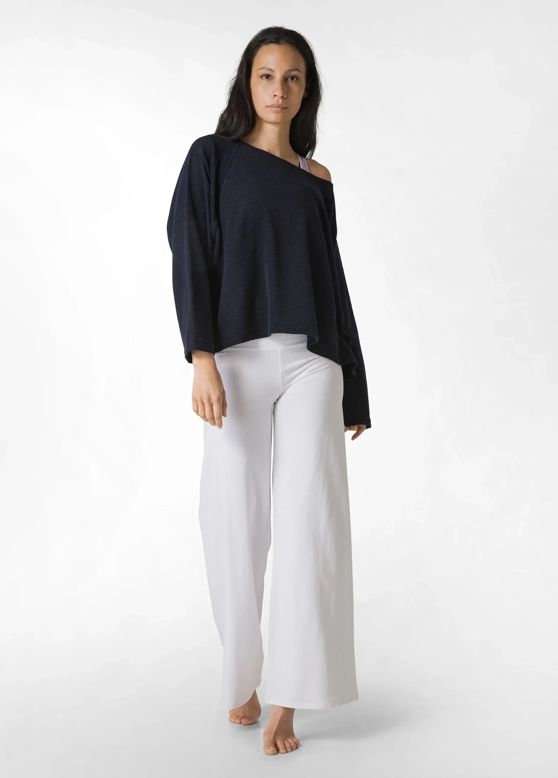 Discount Felpa Over In Spugna Blu Donna Felpe & Maglieria